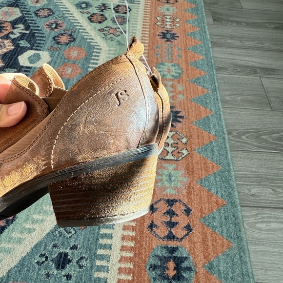 Josef Seibel|Rustic Brown Leather Ankle Booties,low heel•••Western boho style - Picture 12 of 16